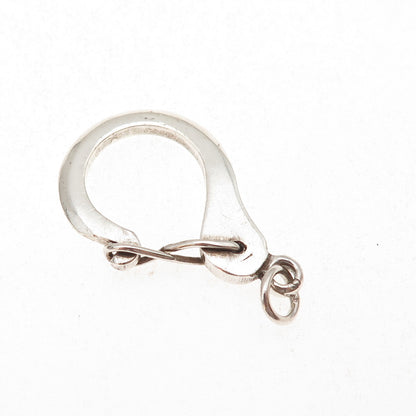 925 Sterling Silver Vintage Bracelet / Necklace Carabiner Lock Clasp