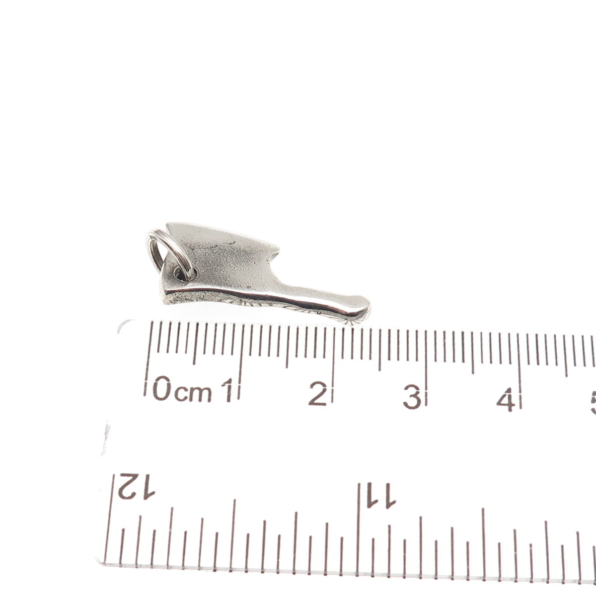 925 Sterling Silver Vintage Chef's Kitchen Knife Oxidized 3D Mini Charm Pendant