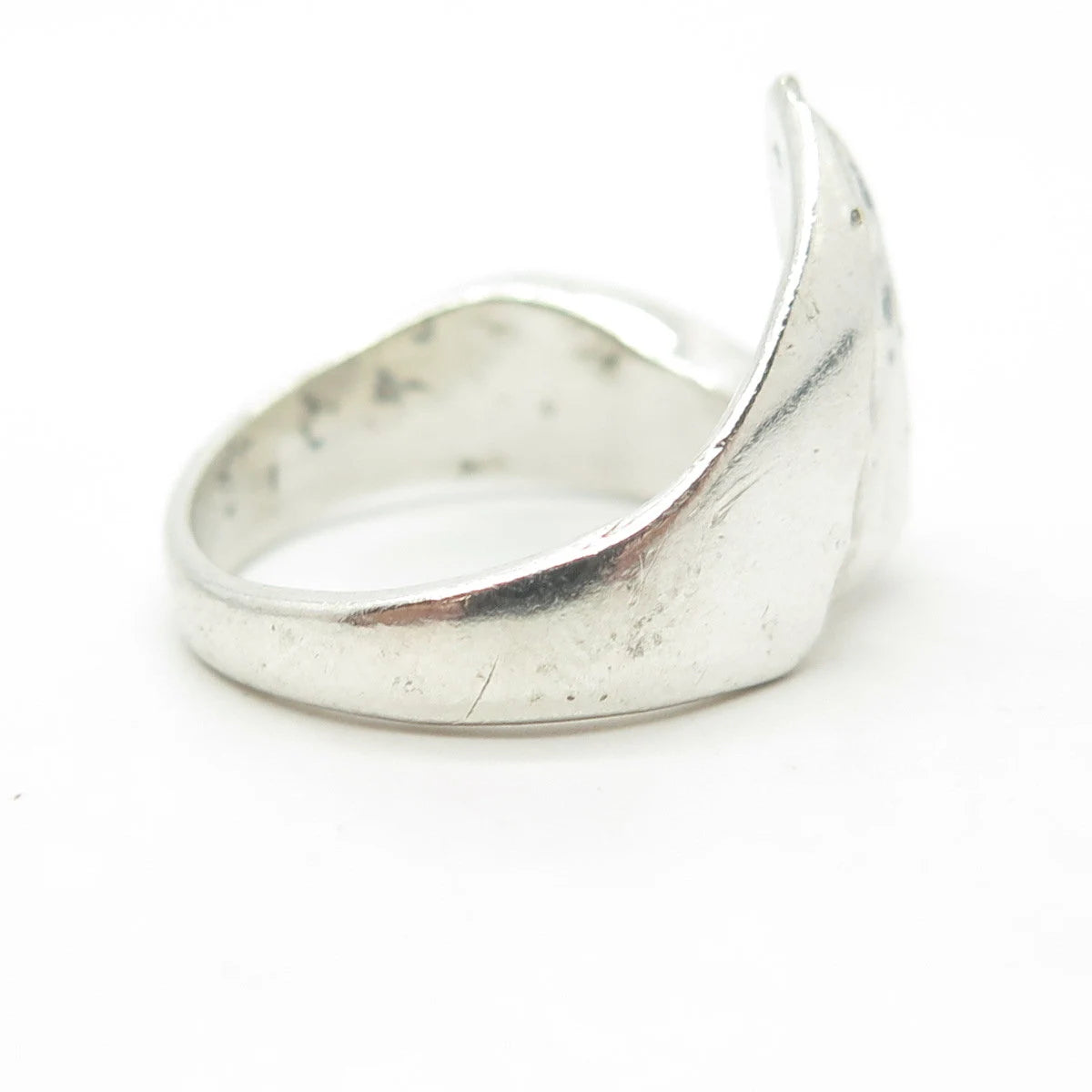 925 Sterling Silver Vintage Claw Cocktail Ring Size 7.5