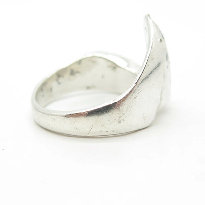 925 Sterling Silver Vintage Claw Cocktail Ring Size 7.5