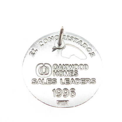 925 Sterling Silver Vintage 1996 Oakwood Homes Sales Leaders Award Lapel Pin