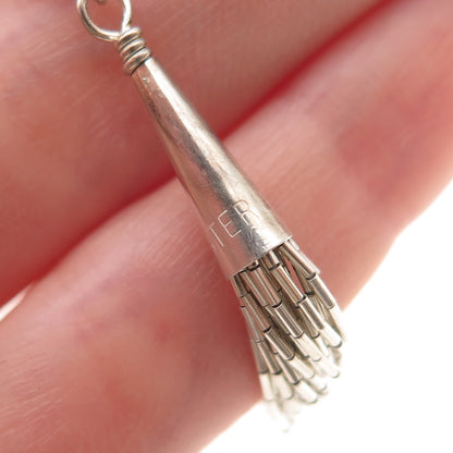 Old Pawn 925 Sterling Silver Vintage Multi-Strand Liquid Chain Bracelet 6.75"