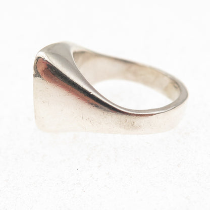 Gerald Stinn 925 Sterling Silver Vintage Modernist Oxidized Ring Size 5