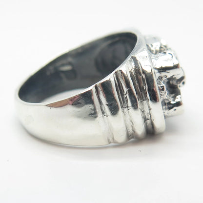 925 Sterling Silver Vintage Nugget Ring Size 7