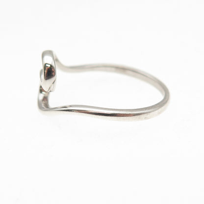 925 Sterling Silver Vintage Wave Ring Size 7.25