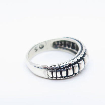 925 Sterling Silver Vintage Shube Cage Ring Size 5