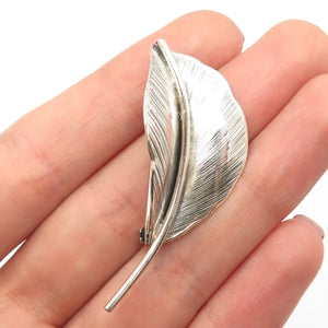 925 Sterling Silver Vintage Jewelart Leaf Pin Brooch