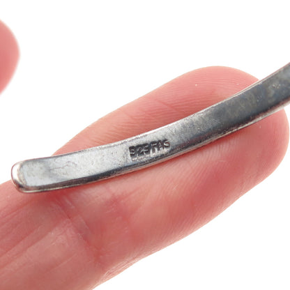 925 Sterling Silver Vintage True Friend Oxidized Adjustable Cuff Bracelet 7"