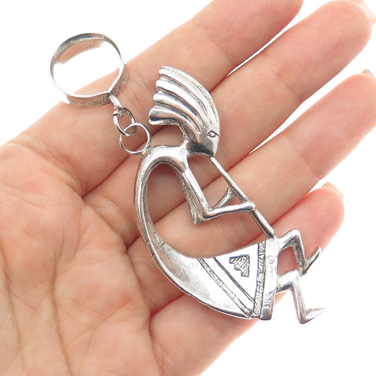 Old Pawn 925 Sterling Silver Vintage Southwestern Kokopelli Tribal Charm Pendant