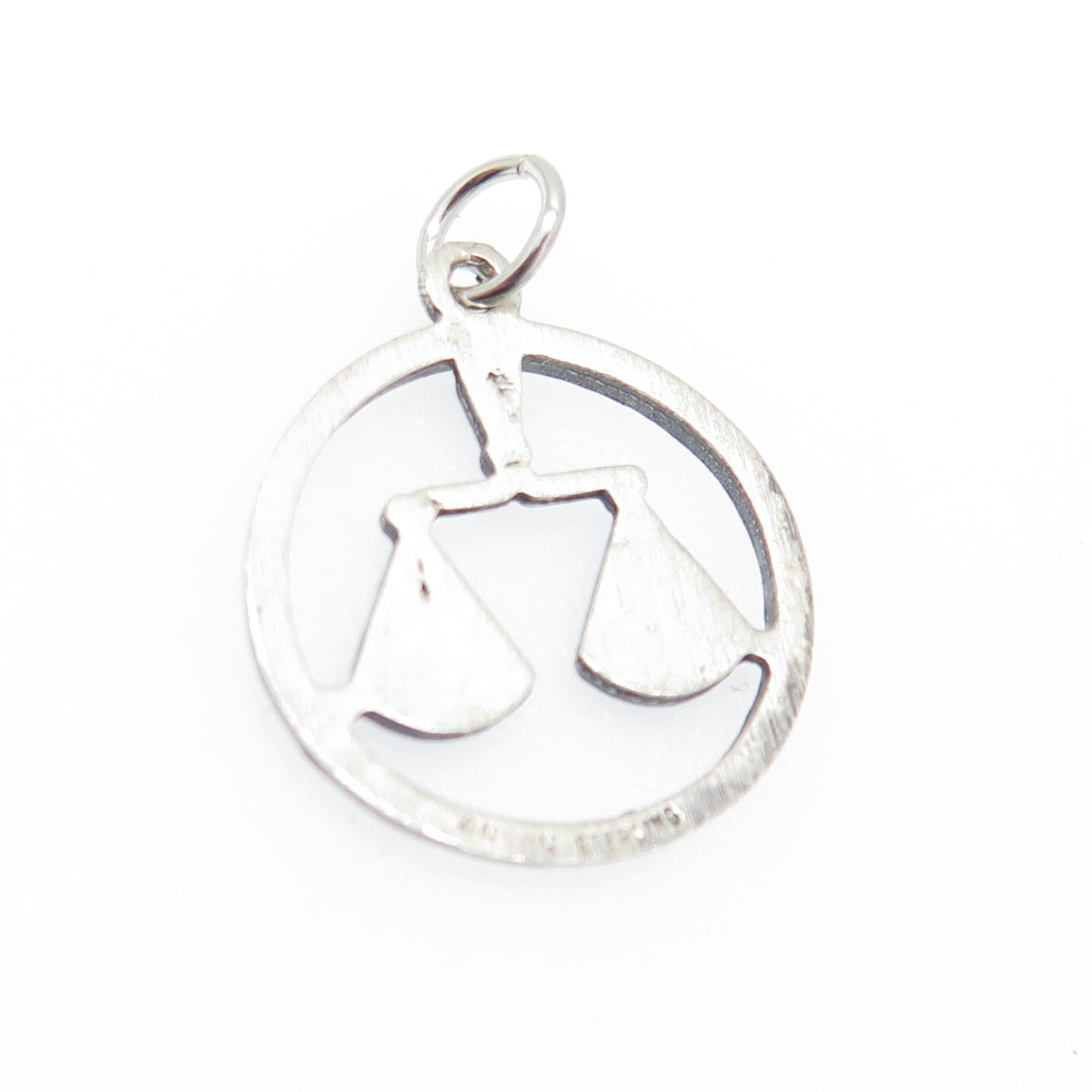 ANSON 925 Sterling Silver Vintage Pisces Zodiac Sign Charm Pendant