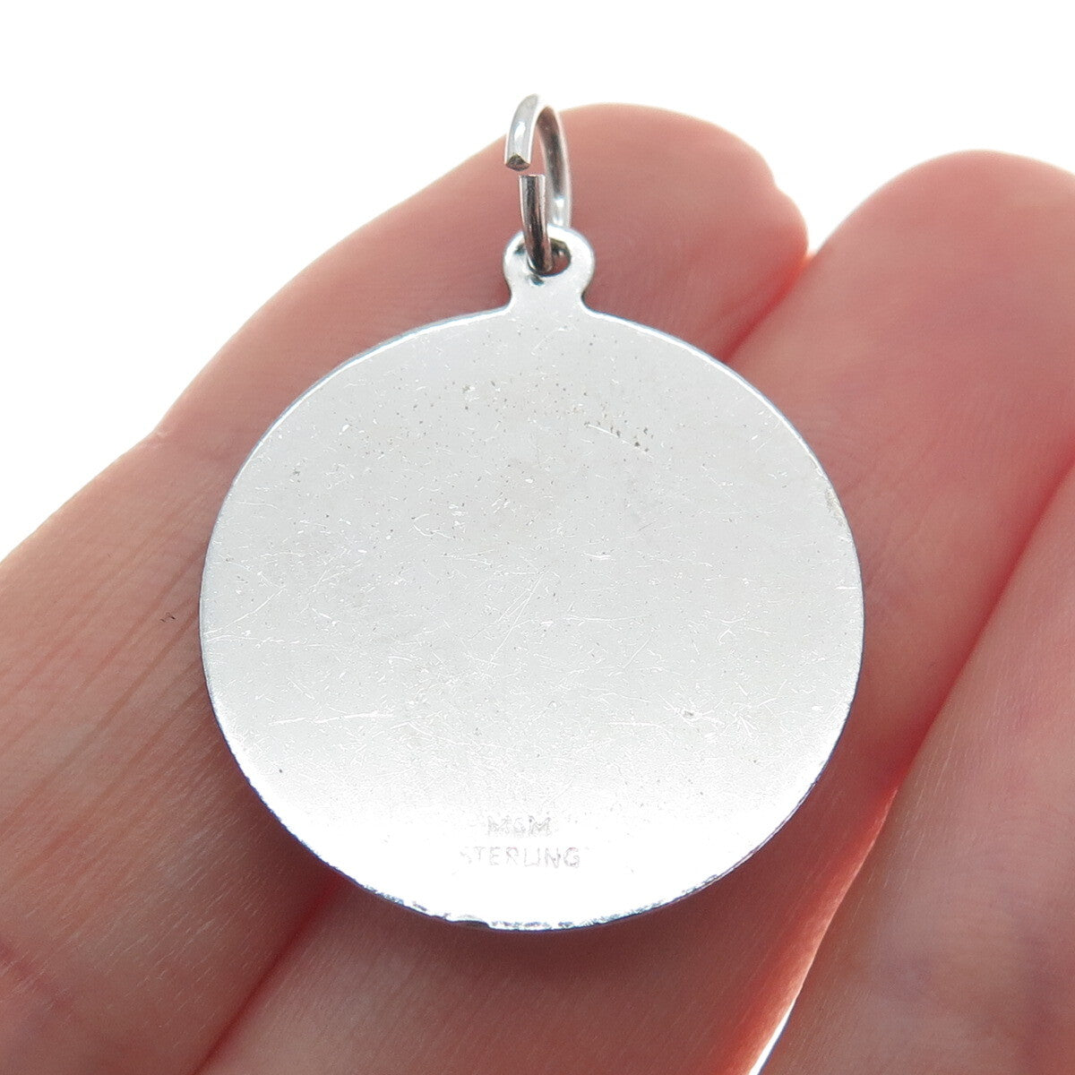 MARC MERCY 925 Sterling Silver Vintage "Just Friends" Handshake Pendant