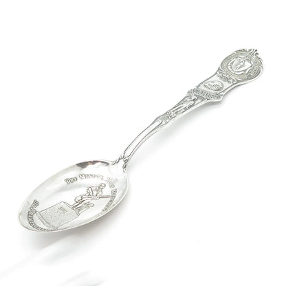 925 Sterling Silver Antique Watson States & Cities Massachusetts Demitasse Spoon
