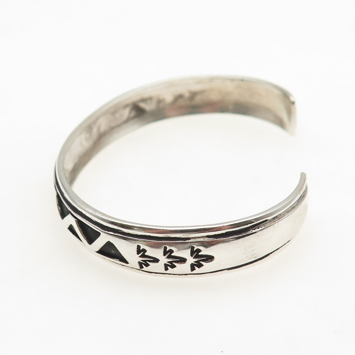 Thomas Singer Old Pawn Sterling Silver Vintage Zig Zag Adjustable Bracelet 6"