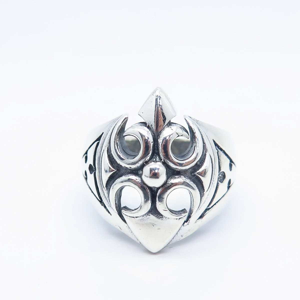 925 Sterling Silver Vintage Modernist Ring Size 10.5