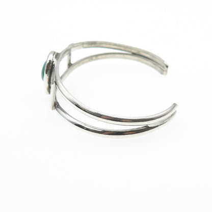Old Pawn 925 Sterling Silver Vintage Turquoise Tribal Adjustable Bracelet 6.25"