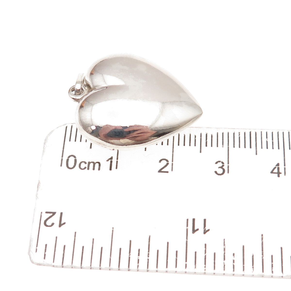 925 Sterling Silver Vintage Italy Heart Charm Pendant