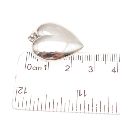925 Sterling Silver Vintage Italy Heart Charm Pendant
