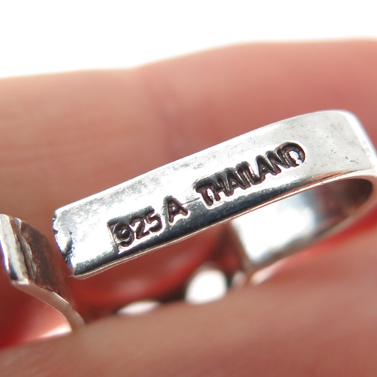 925 Sterling Silver Vintage Modernist Heart Oxidized Slide Charm Pendant