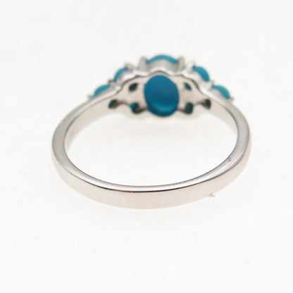 925 Sterling Silver Real Sleeping Beauty Turquoise Ring Size 8