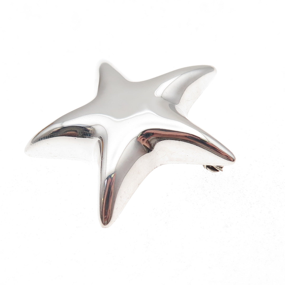 Tiffany & Co. 925 Sterling Silver Vintage Mexico Puffy Star Pin Brooch
