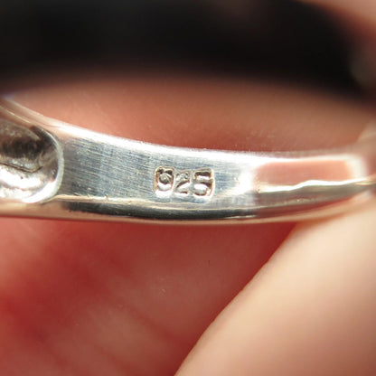 925 Sterling Silver Vintage Fence Ring Size 5