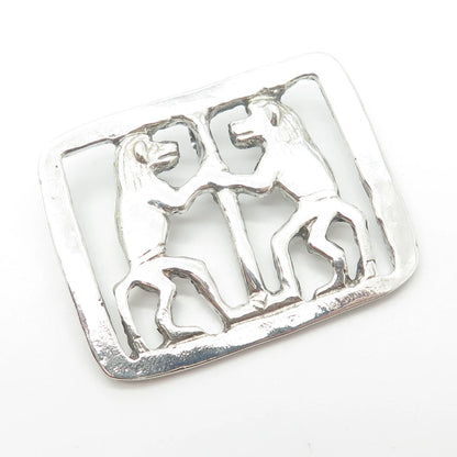 925 Sterling Silver Vintage Lion Large Slide Pendant