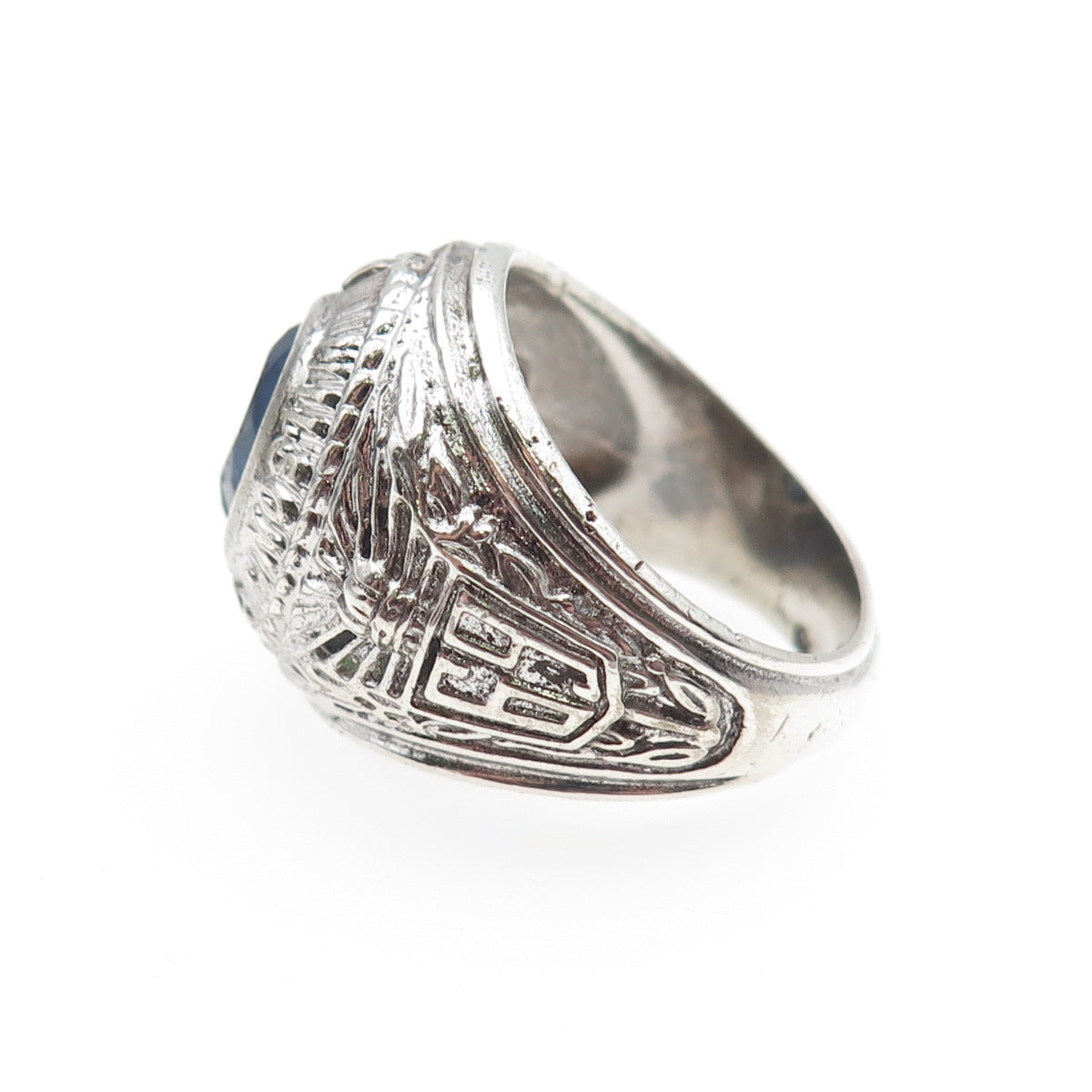 KINNEY 925 Sterling Silver Vintage 1969 C Z Woodrow Wilson School Ring Size 8