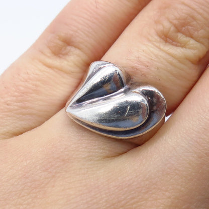 925 Sterling Silver Vintage Heart Ring Size 5.75