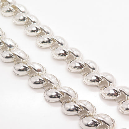 925 Sterling Silver Vintage Fancy Chain Necklace 16"