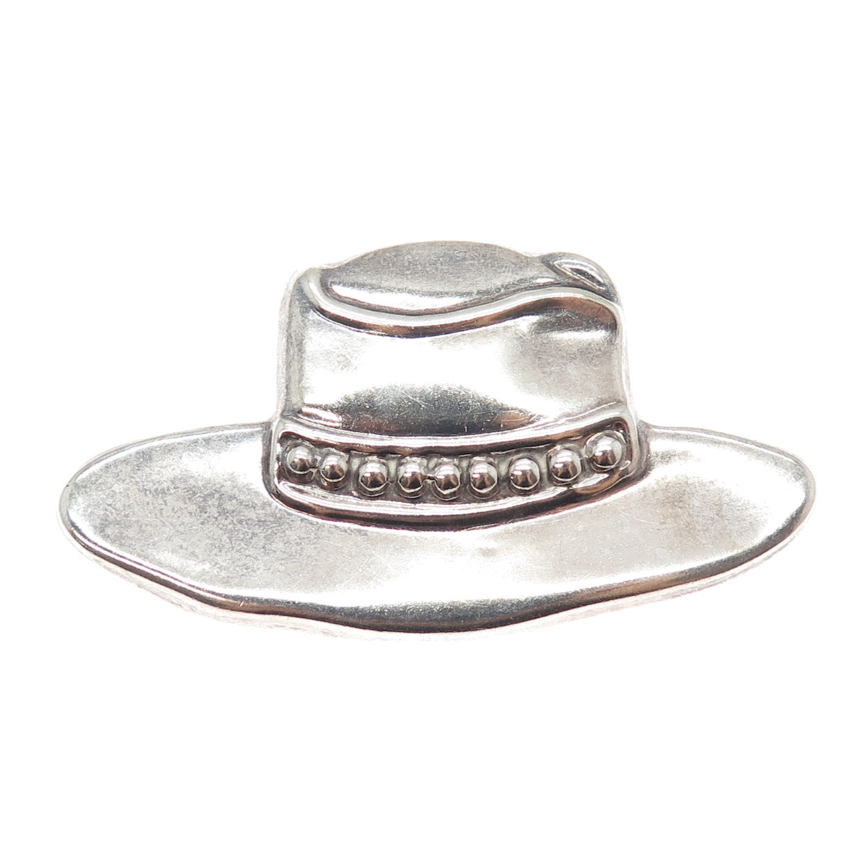 925 Sterling Silver Vintage Fedora Hat Pin Brooch