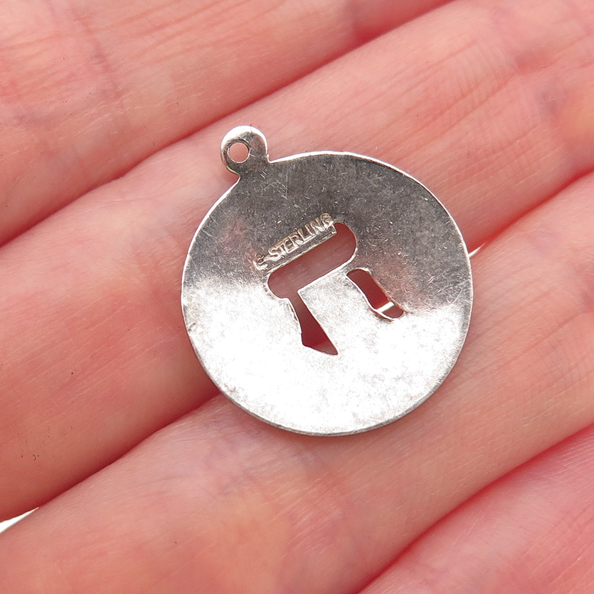 Elco 925 Sterling Silver Vintage Letter Chai Judaica Charm Pendant