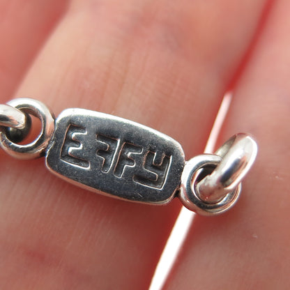 EFFY 925 Sterling Silver Vintage Spiga Chain Oxidized Necklace 18"