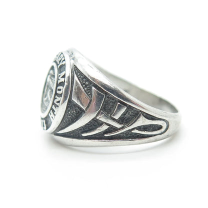 925 Sterling Silver Vintage 1973 Anniversary Month Signet Ring Size 7