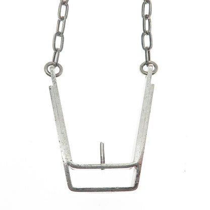 ERLING CHRISTOFFERSEN 925S Sterling Silver Vintage Norway Necklace 30" (missing)