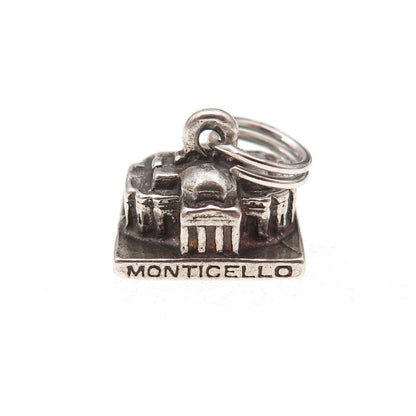 925 Sterling Silver Vintage Thomas Jefferson's Monticello Plantation Pendant
