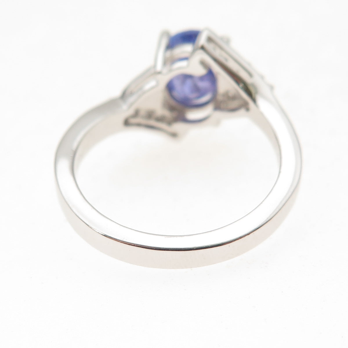 RJ Graziano 925 Sterling Silver Real Tanzanite & White Topaz Ring Size 7.75