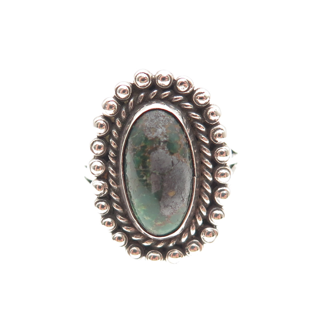 Old Pawn Sterling Silver Vintage Southwestern Royston Turquoise Ring Size 5.75