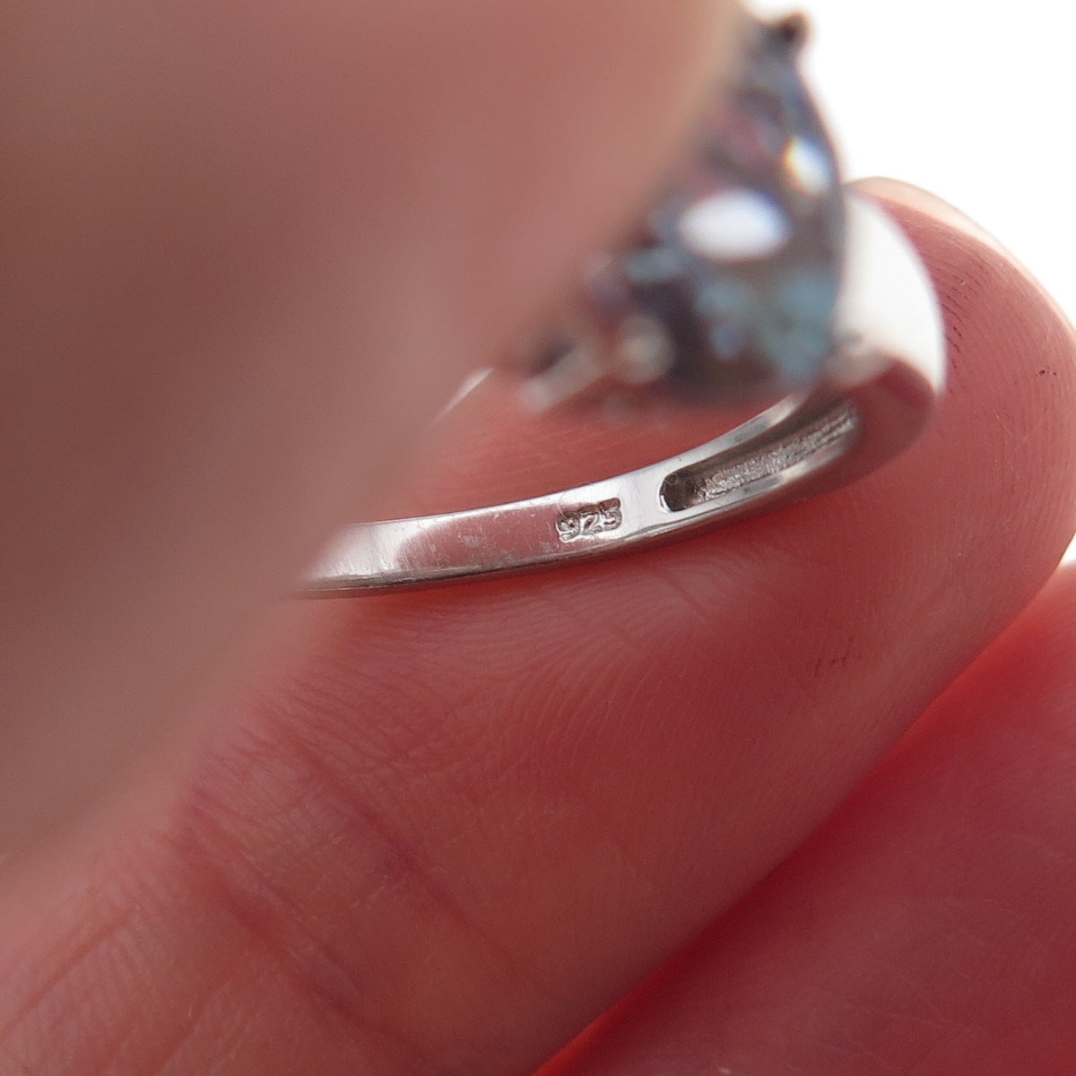 Chuck Clemency 925 Sterling Silver Real Oval-Cut Iolite Ring Size 8