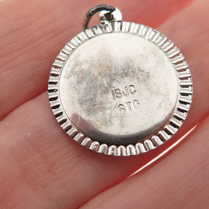 925 Sterling Silver Vintage ISJC Happy Birthday Mini Charm Pendant