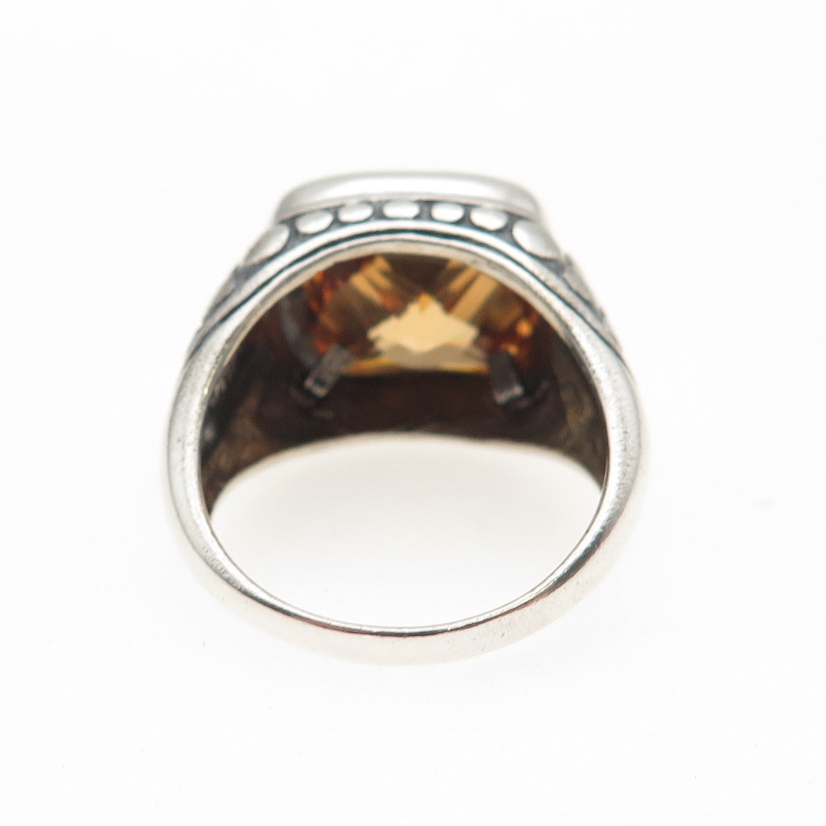 DEE BERKLE 925 Sterling Silver Vintage Imperial C Z Dotted Ring Size 8