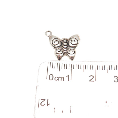 925 Sterling Silver Vintage Butterfly Mini Charm Pendant