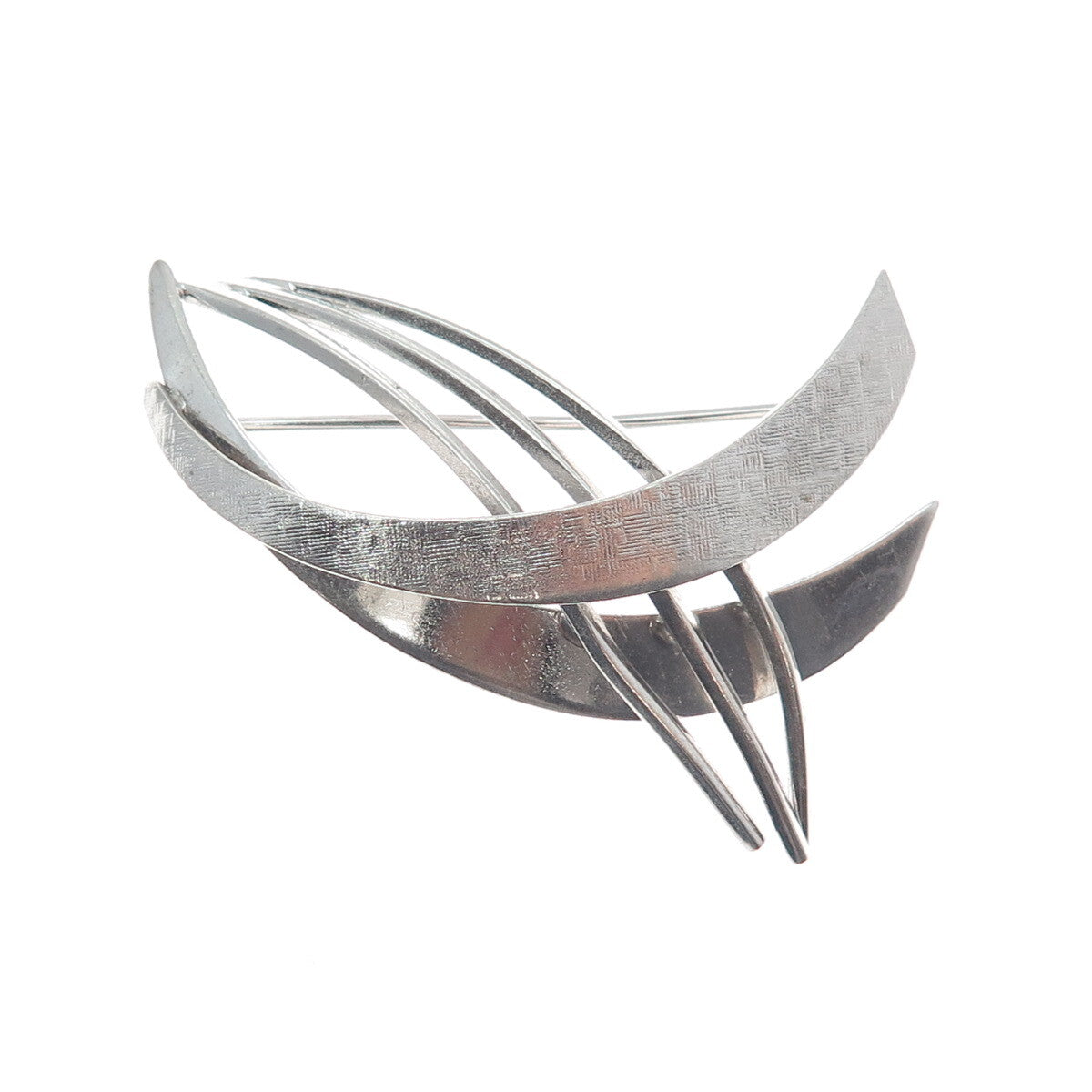 VD VAN DELL 925 Sterling Silver Antique Art Deco Floral Pin Brooch