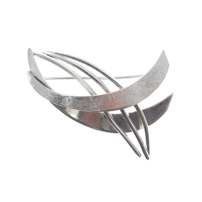 VD VAN DELL 925 Sterling Silver Antique Art Deco Floral Pin Brooch