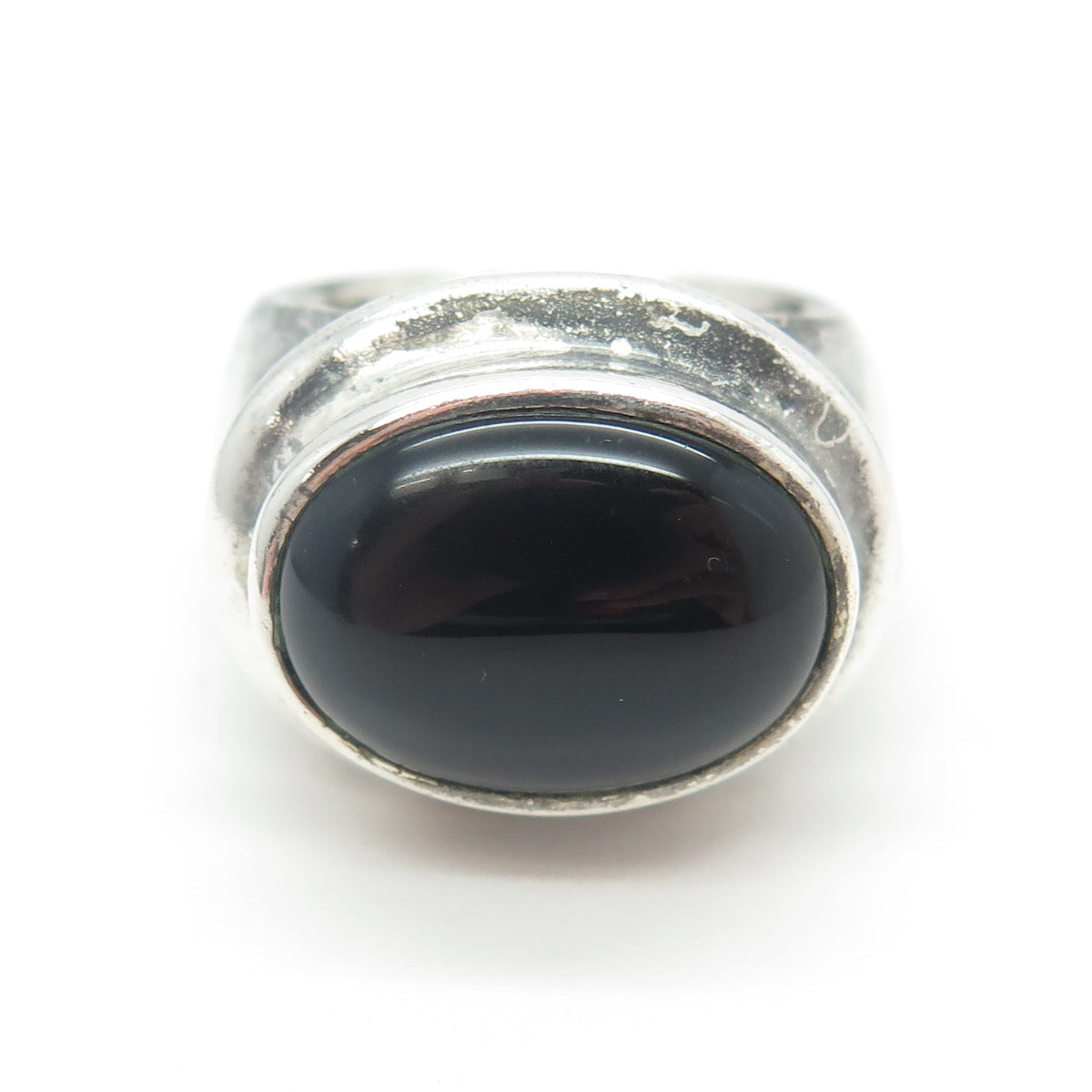 ESPO SIG Joseph Esposito 925 Sterling Silver Vintage Black Onyx Ring Size 7.75