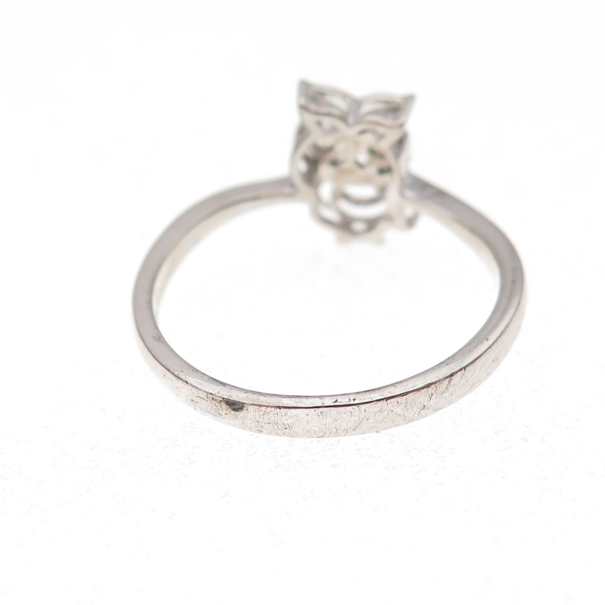 Ross Simons 925 Sterling Silver Real Smoky Quartz Wise Owl Ring Size 7