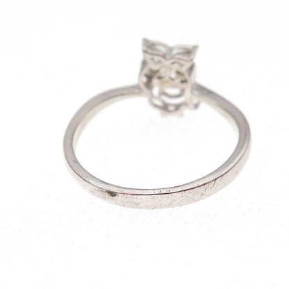 Ross Simons 925 Sterling Silver Real Smoky Quartz Wise Owl Ring Size 7