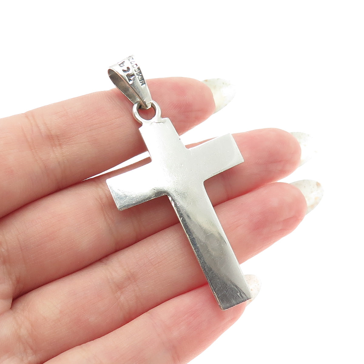 925 Sterling Silver Vintage Mexico Cross Pendant