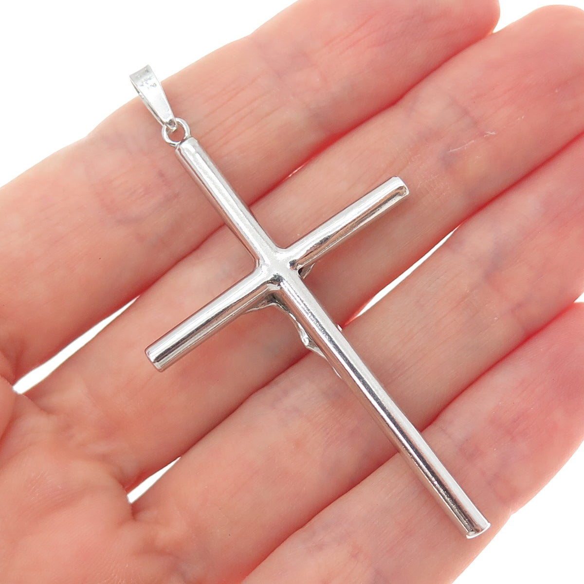 925 Sterling Silver Vintage Crucifix Cross Religious Charm Pendant