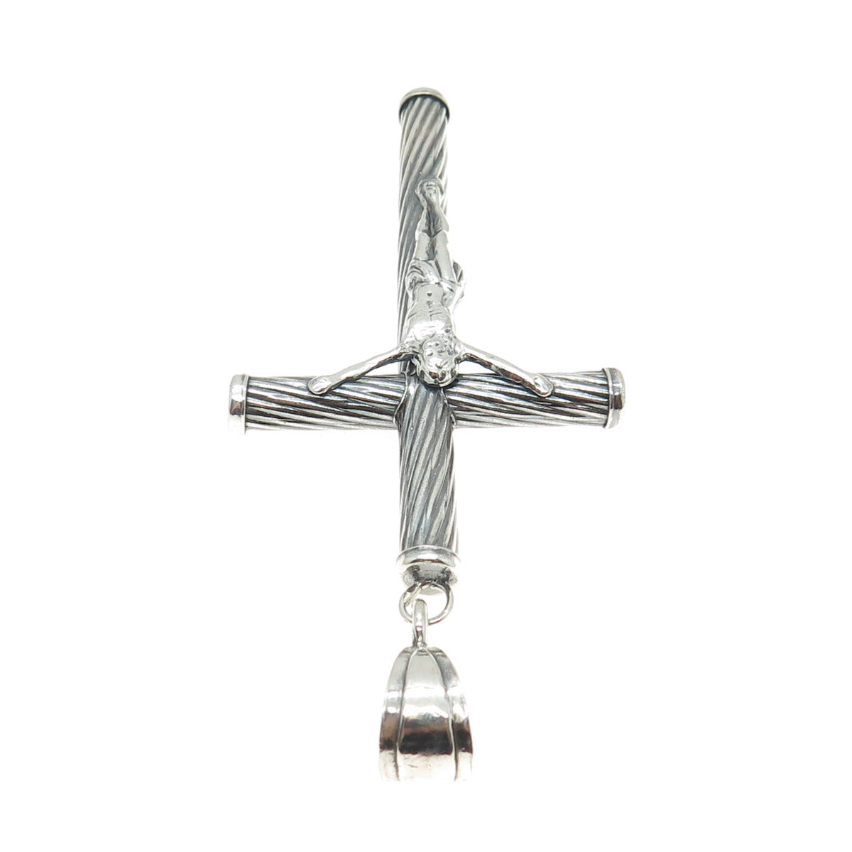 925 Sterling Silver Vintage Crucifix Cross Pendant