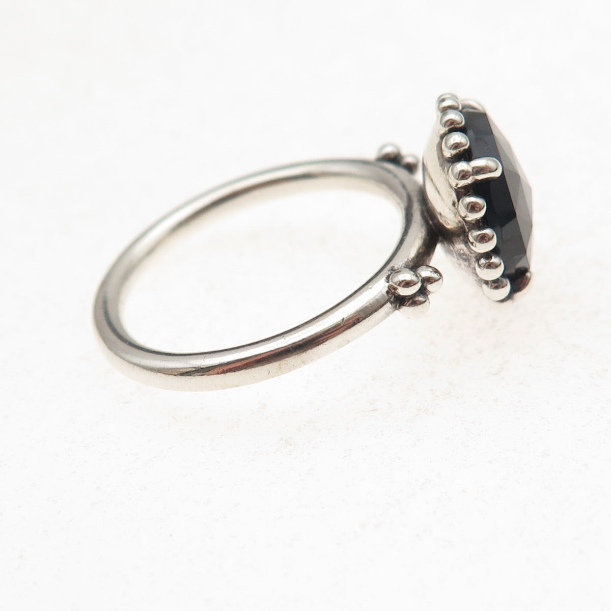 Pandora 925 Sterling Silver Crystal Midnight Star Ring Size 8.5